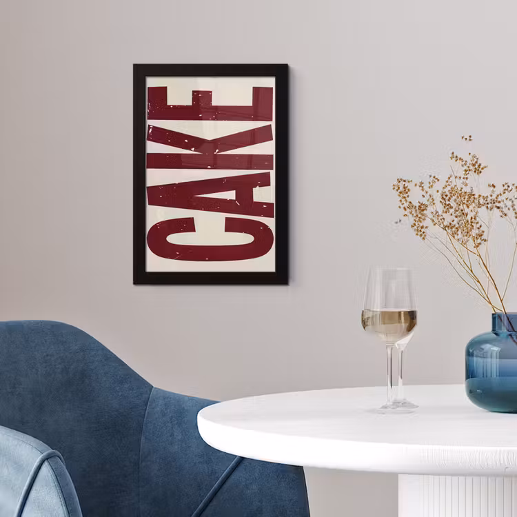 Poster met lijst - Red - Cake - Decoratie - Eten — 4