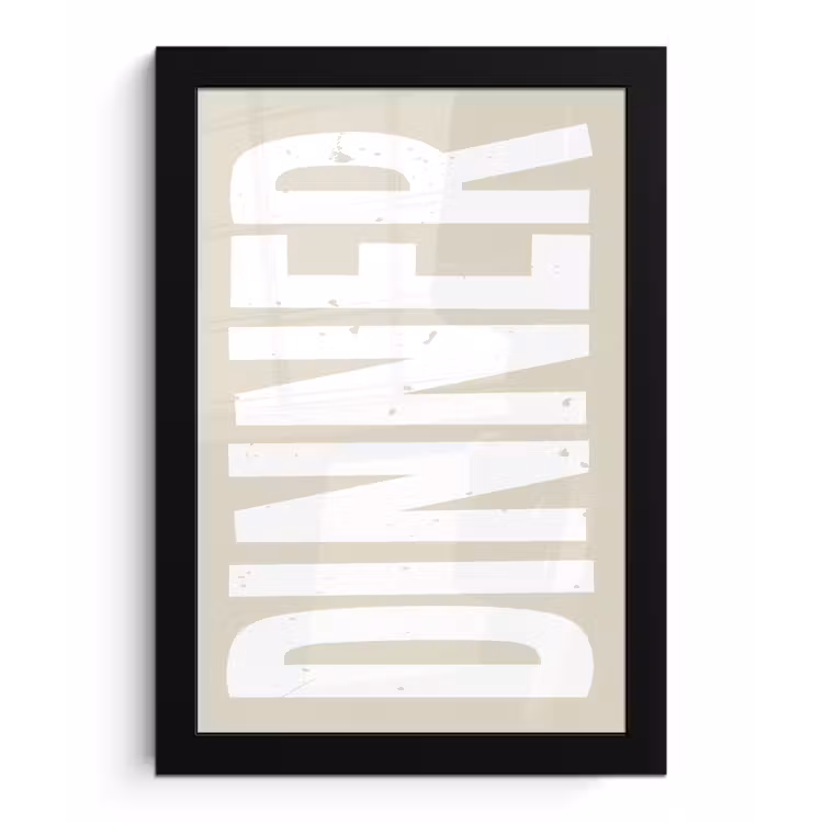 Poster met lijst - Vintage - Beige - Japandi - Wit — 1