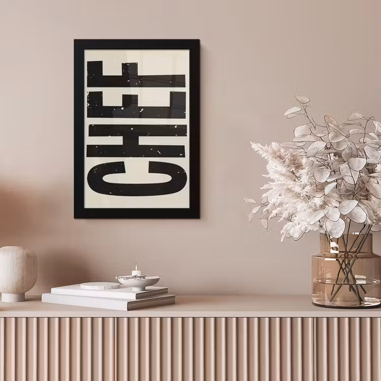 Poster met lijst - Vintage - Chef - Japandi - Zwart — 5