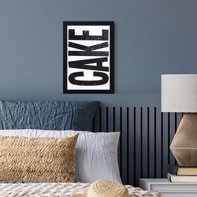 Poster met lijst - Zwart - Cake - Eten - Decoratie — 3