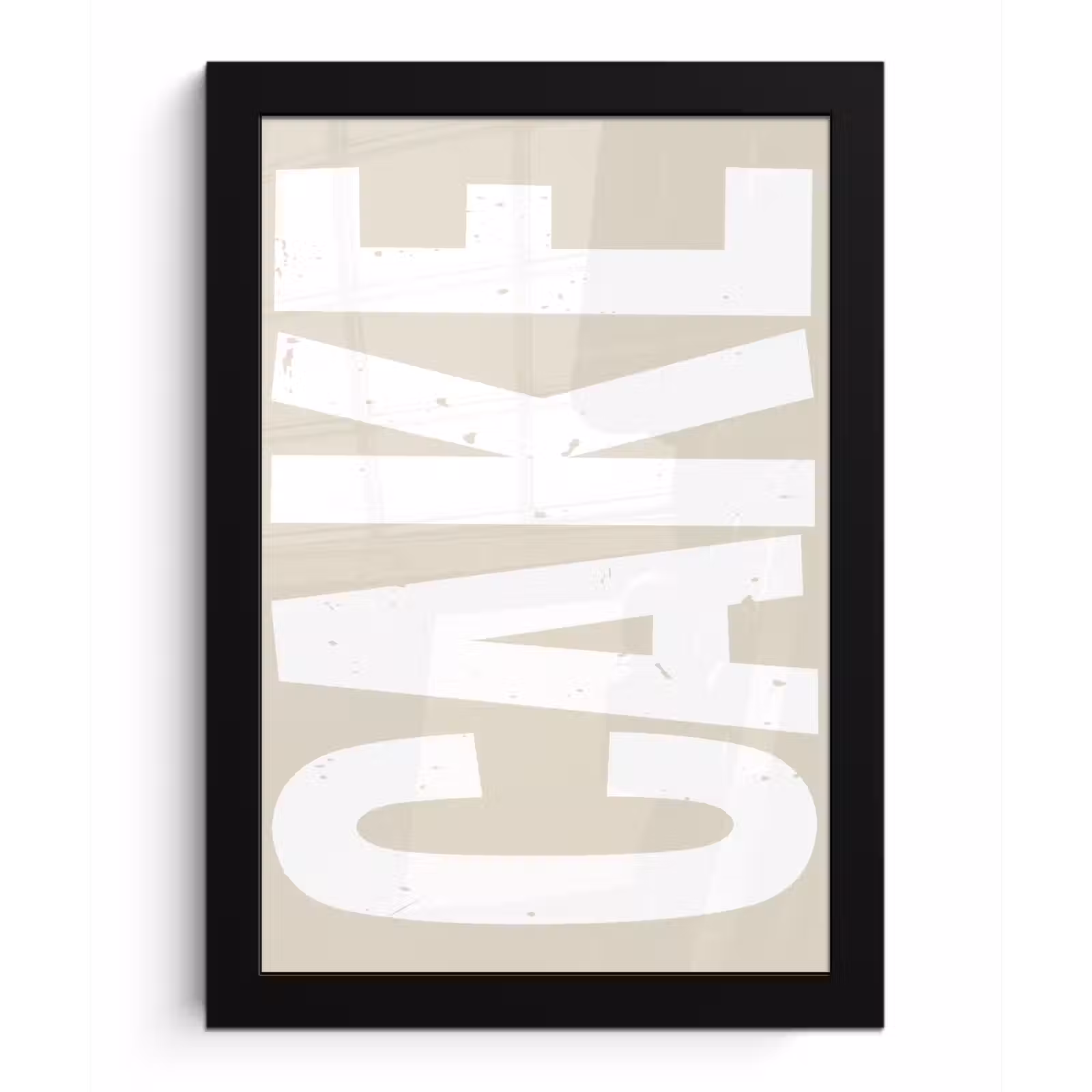 Poster met lijst - Cake - Woord - Japandi - Wit — 1