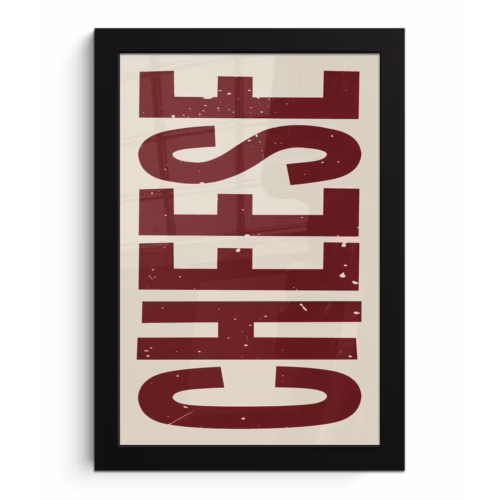 Poster met lijst - Vintage - Rood - Decoratie - Japandi — 1
