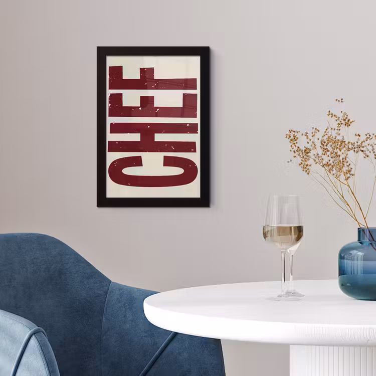 Poster met lijst - Chef - Rood - Japandi - Vintage — 4