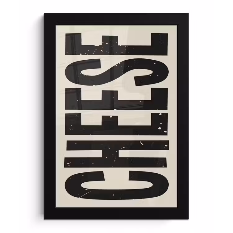 Poster met lijst - Kaas - Decoratie - Beige - Cheese — 1