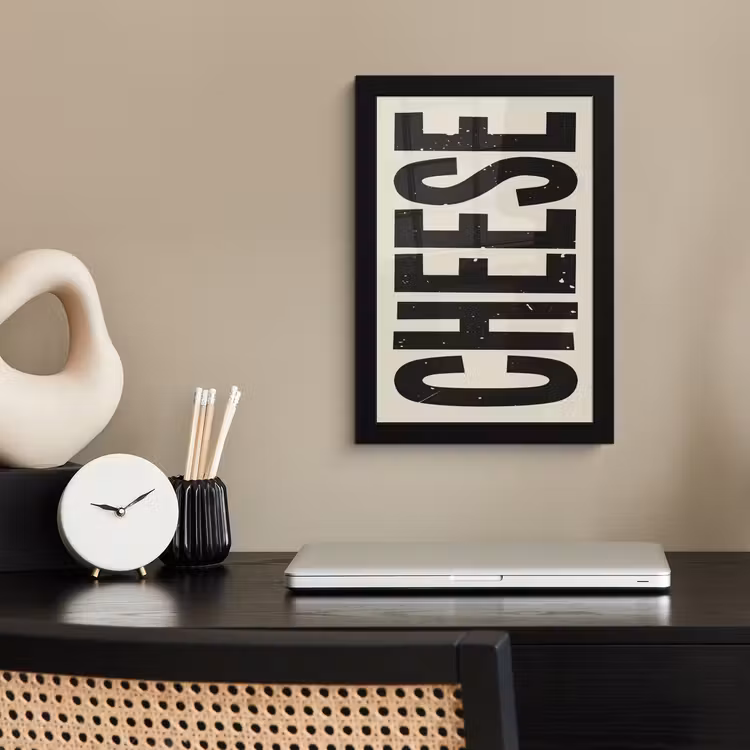 Poster met lijst - Kaas - Decoratie - Beige - Cheese — 2