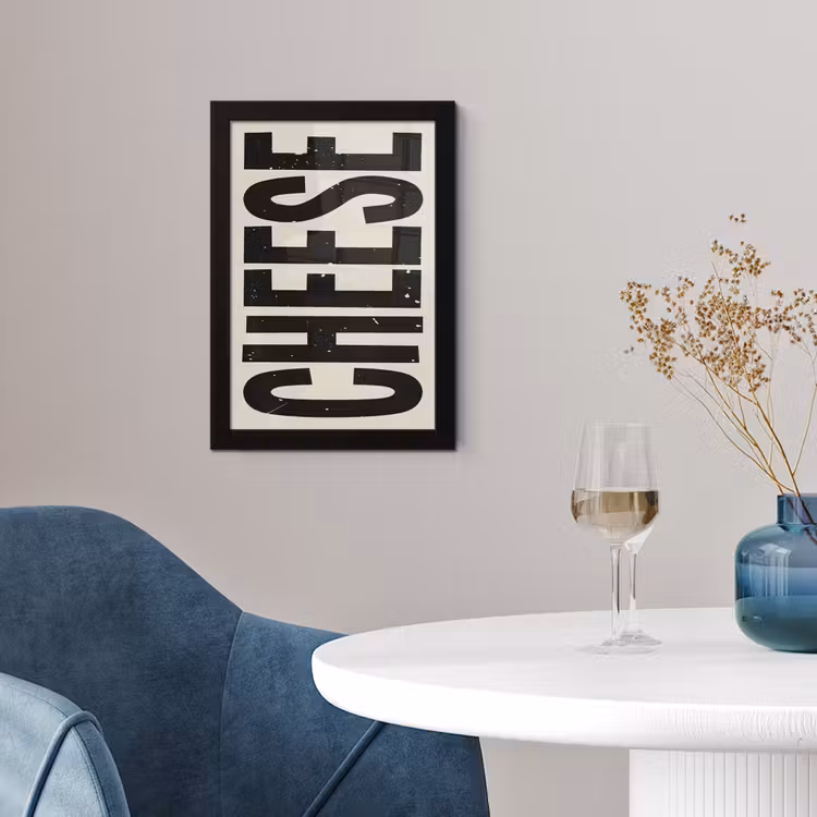 Poster met lijst - Kaas - Decoratie - Beige - Cheese — 4