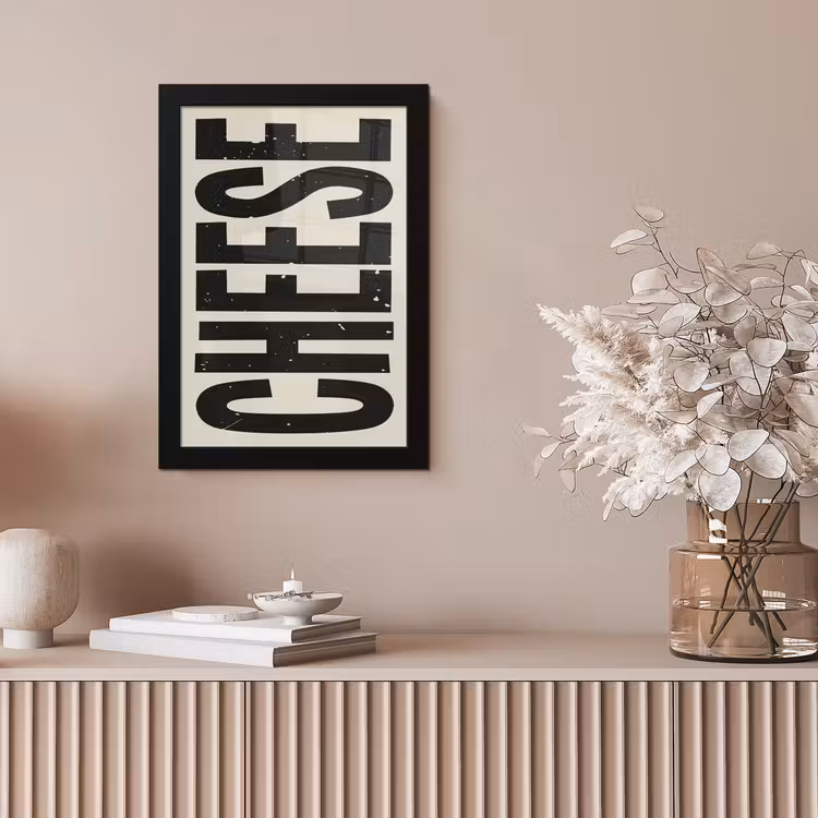 Poster met lijst - Kaas - Decoratie - Beige - Cheese — 5