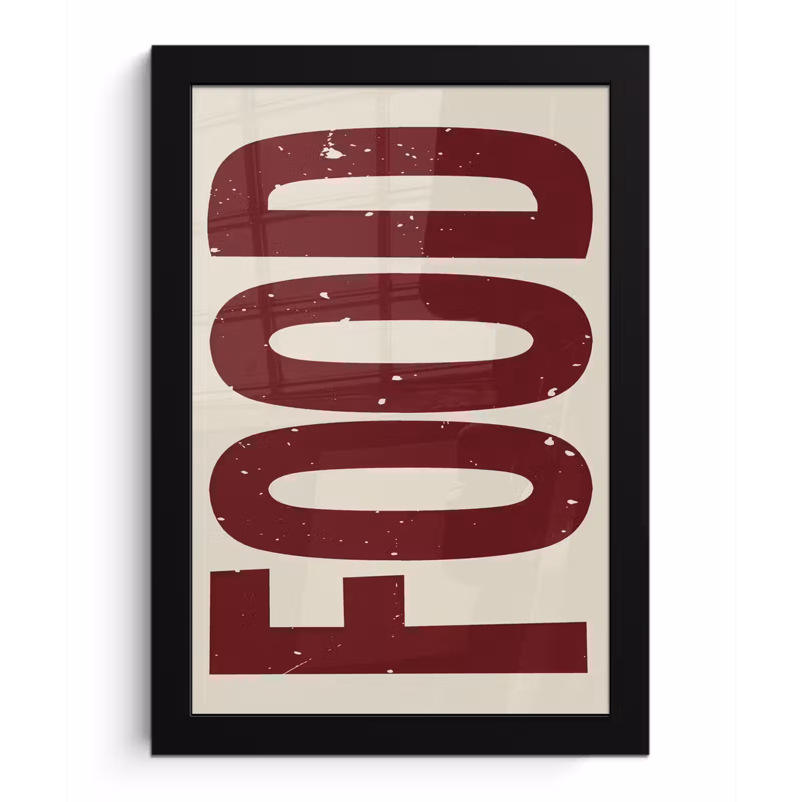 Poster met lijst - Eten - Japandi - Rood - Decoratie — 1