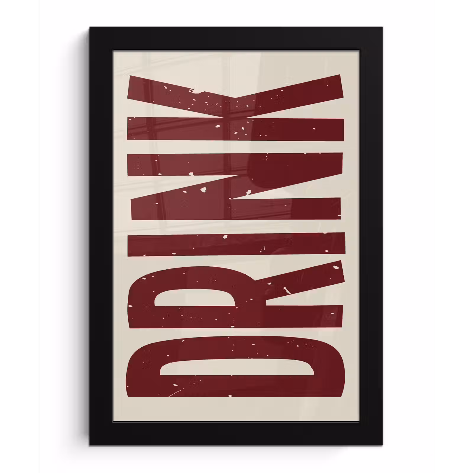 Poster met lijst - Rood - Vintage - Decoratie - Japandi — 1
