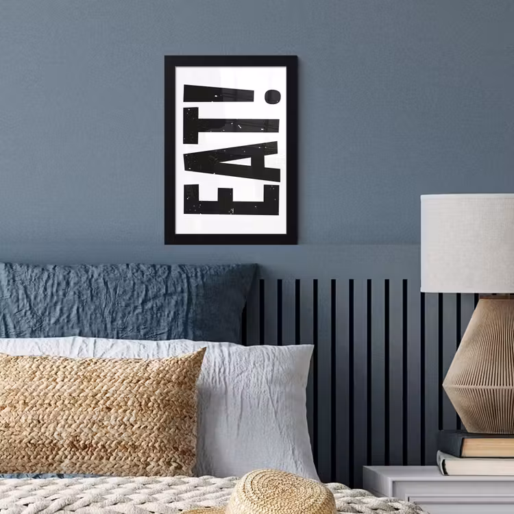 Poster met lijst - Decoratie - Eten - Zwart - Wit — 3
