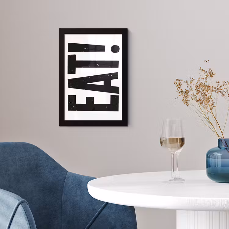 Poster met lijst - Decoratie - Eten - Zwart - Wit — 4