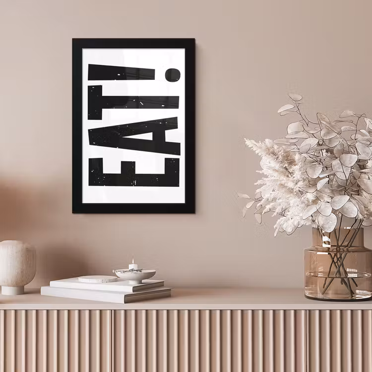 Poster met lijst - Decoratie - Eten - Zwart - Wit — 5