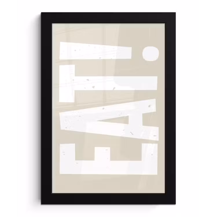 Poster met lijst - Eten - Decoratie - Beige - Wit — 1
