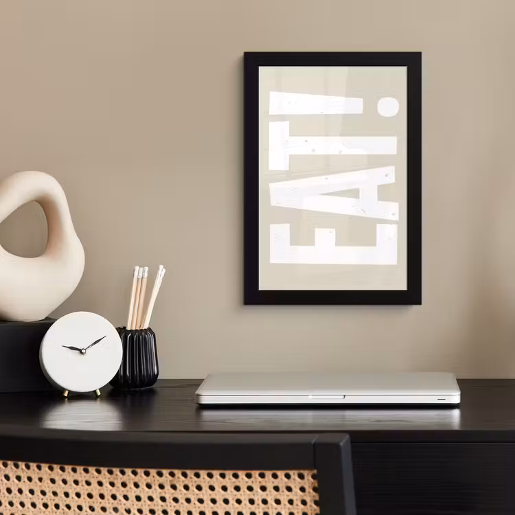 Poster met lijst - Eten - Decoratie - Beige - Wit — 2