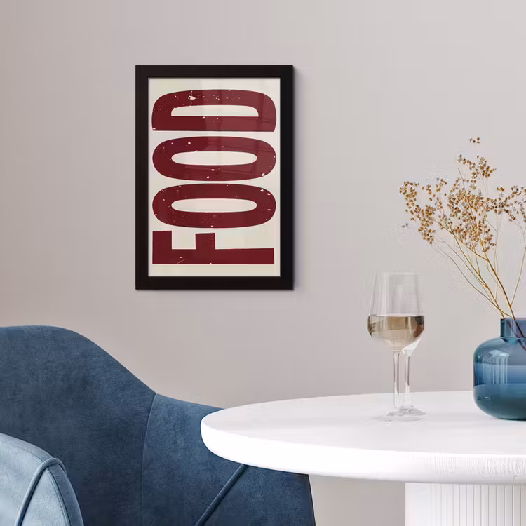 Poster met lijst - Eten - Japandi - Rood - Decoratie — 4