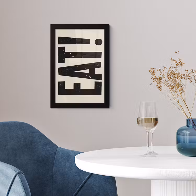Poster met lijst - Eten - zwart - Japandi - Wit — 4