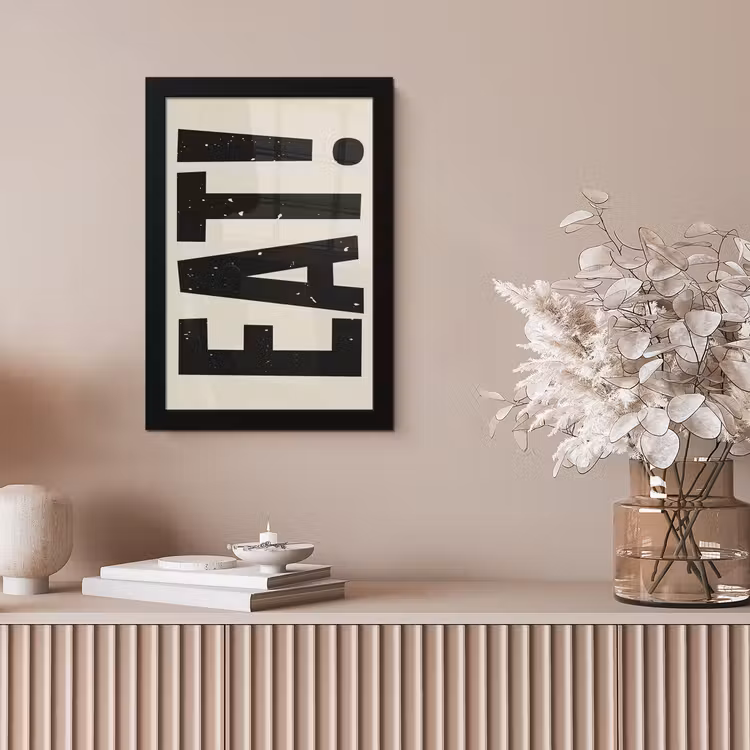 Poster met lijst - Eten - zwart - Japandi - Wit — 5