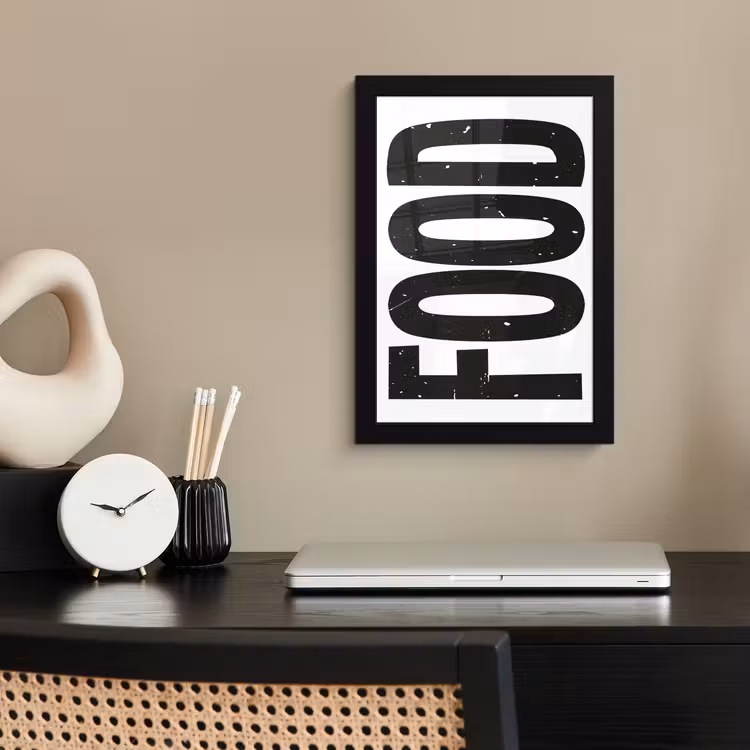 Poster met lijst - Food - Zwart - Wit - Decoratie — 2