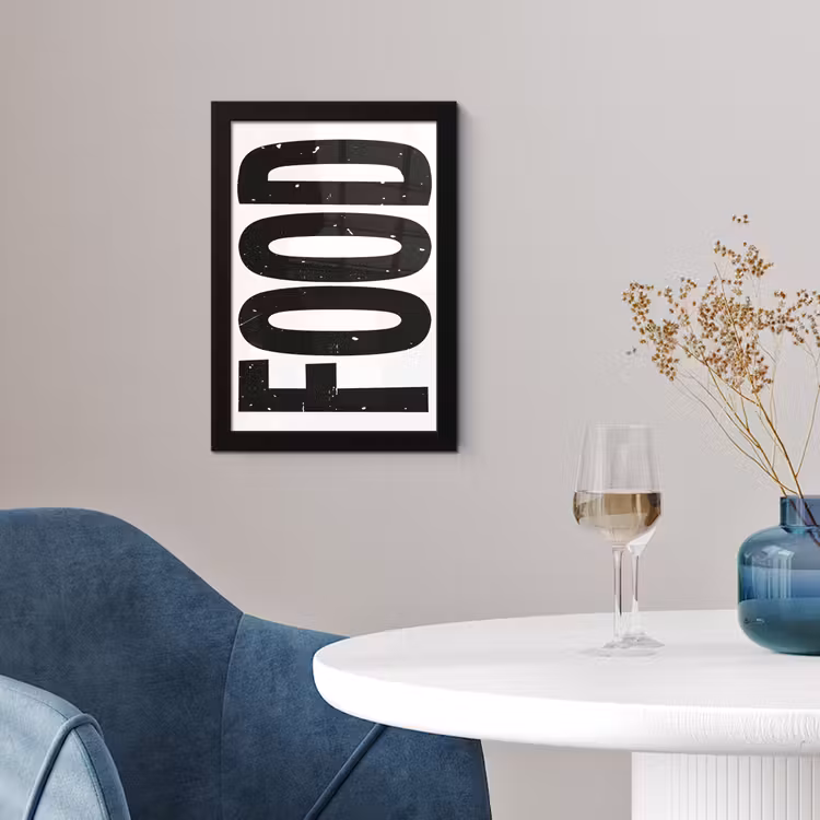 Poster met lijst - Food - Zwart - Wit - Decoratie — 4