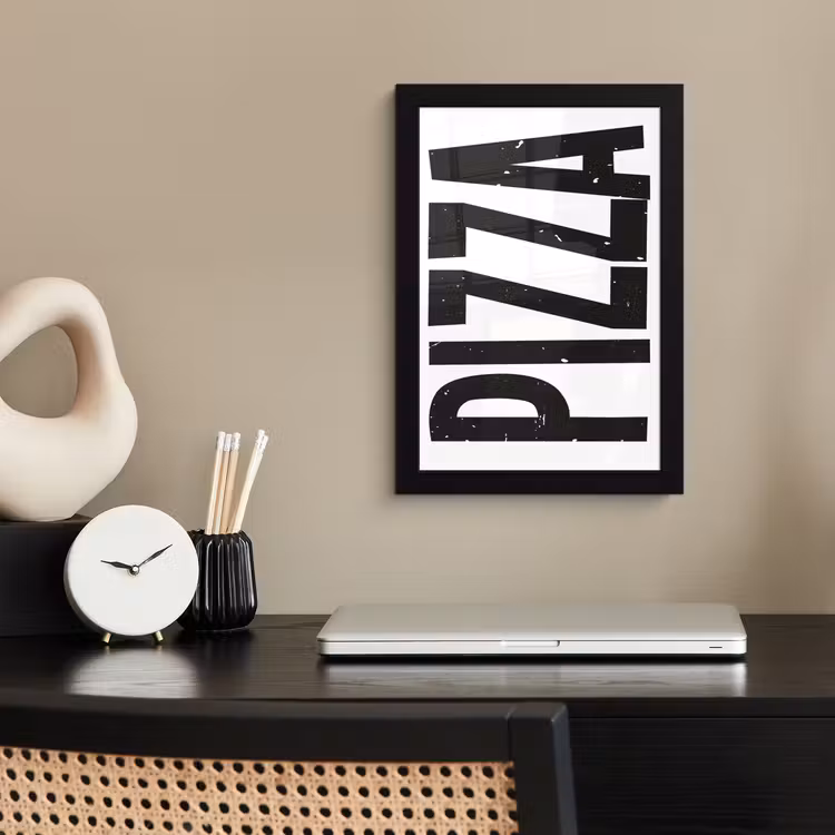 Poster met lijst - Pizza - Japandi - Decoratie - Vintage — 2