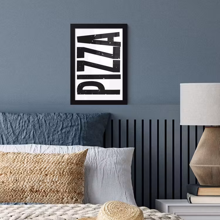 Poster met lijst - Pizza - Japandi - Decoratie - Vintage — 3
