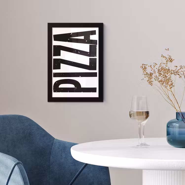 Poster met lijst - Pizza - Japandi - Decoratie - Vintage — 4