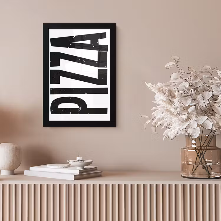 Poster met lijst - Pizza - Japandi - Decoratie - Vintage — 5
