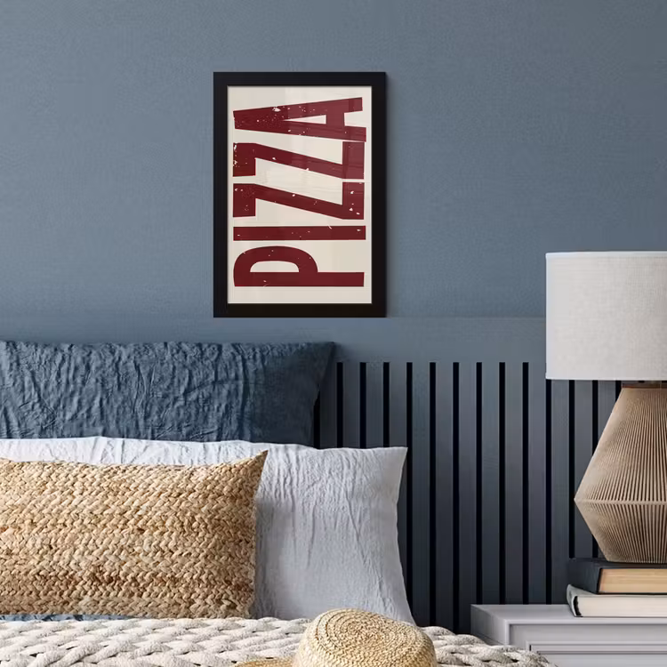 Poster met lijst - Pizza - Vintage - Decoratie - Japandi — 3