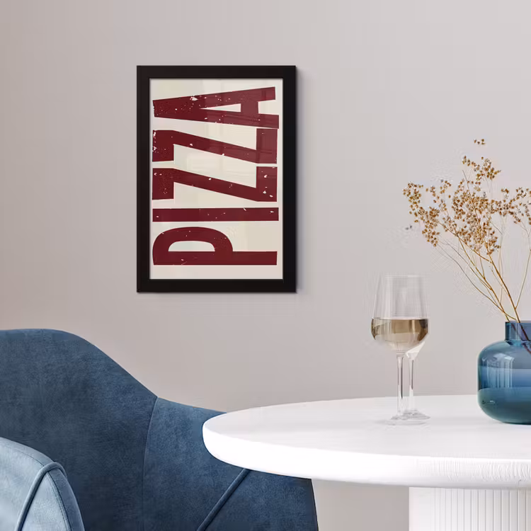 Poster met lijst - Pizza - Vintage - Decoratie - Japandi — 4