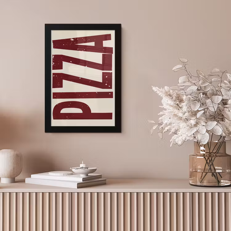 Poster met lijst - Pizza - Vintage - Decoratie - Japandi — 5