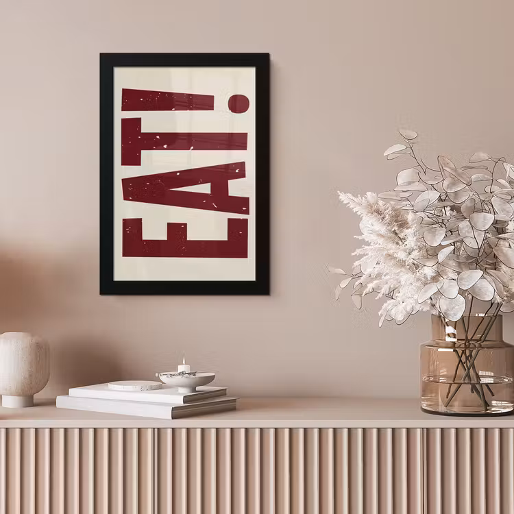 Poster met lijst - Red - Eten - Vintage - Decoratie — 5