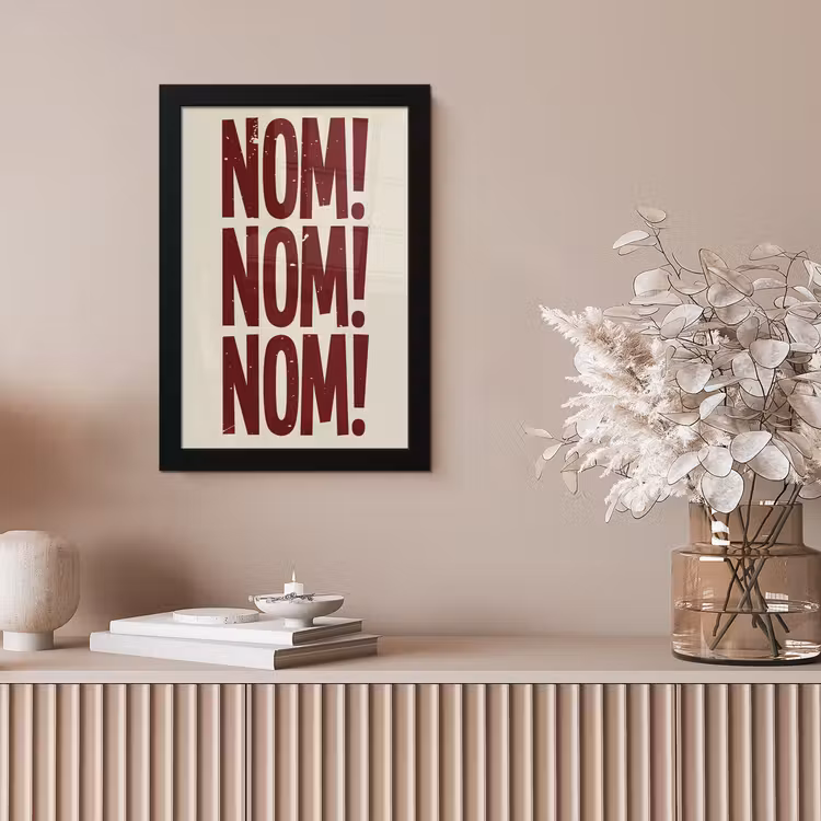 Poster met lijst - Rood - Vintage - Decoratie - Japandi — 5