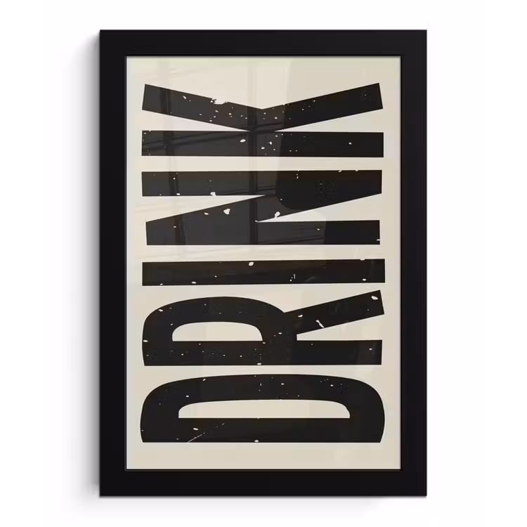 Poster met lijst - Vintage - Zwart - Decoratie - Japandi — 1