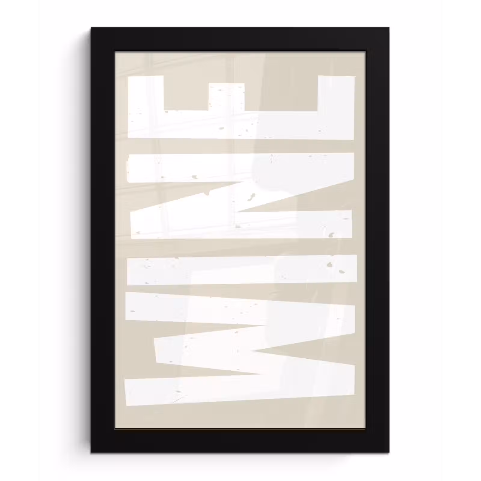 Poster met lijst - Wine - Japandi - Vintage - Wit — 1