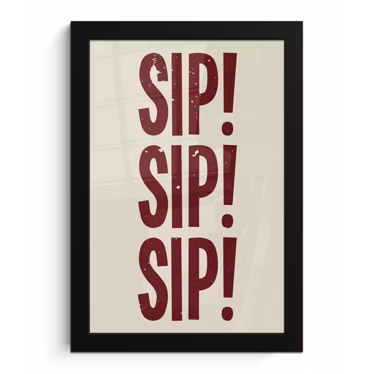 Poster met lijst - Japandi - Vintage - Decoratie - Rood — 1