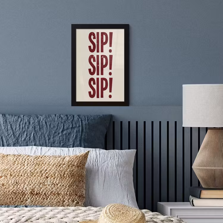 Poster met lijst - Japandi - Vintage - Decoratie - Rood — 3