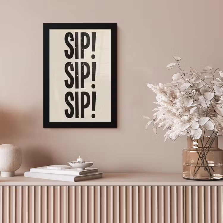 Poster met lijst - Japandi - Zwart - Decoratie - Vintage — 5