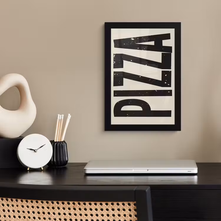 Poster met lijst - Pizza - Decoratie - Japandi - Vintage — 2
