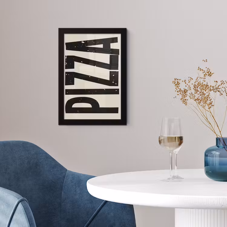 Poster met lijst - Pizza - Decoratie - Japandi - Vintage — 4