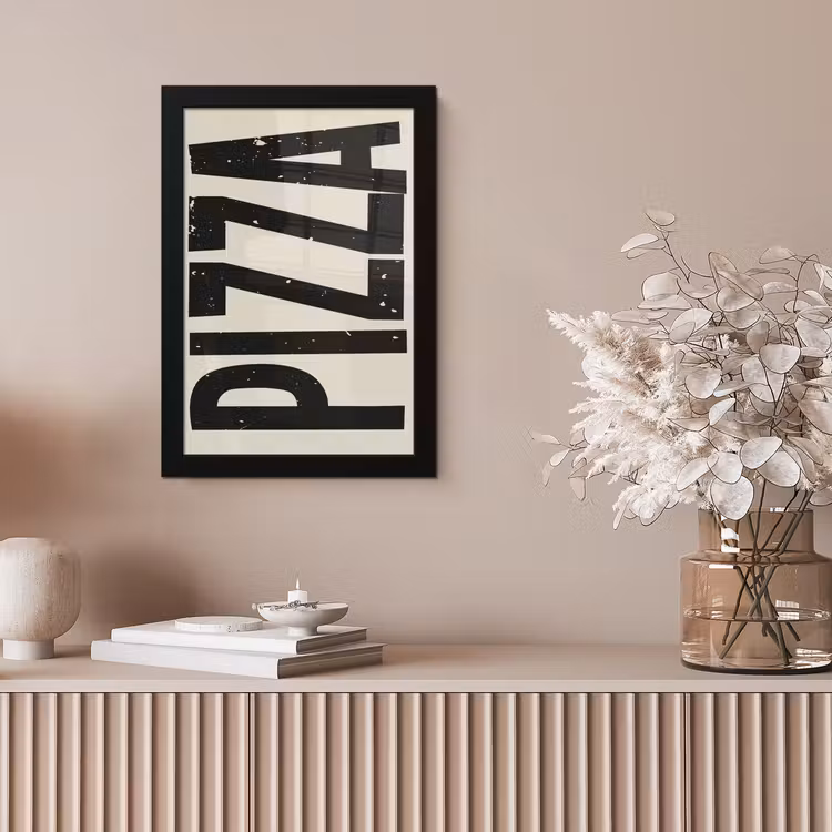 Poster met lijst - Pizza - Decoratie - Japandi - Vintage — 5