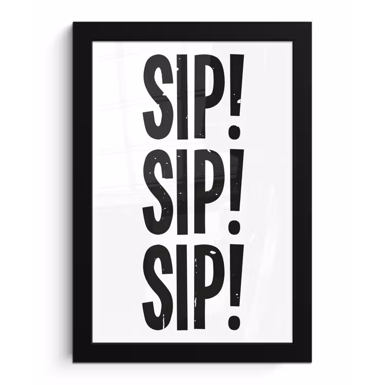 Poster met lijst - Vintage - Japandi - Decoratie - Black — 1