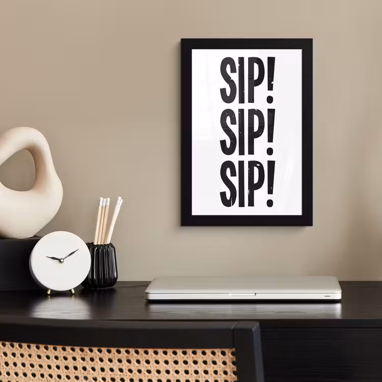 Poster met lijst - Vintage - Japandi - Decoratie - Black — 2