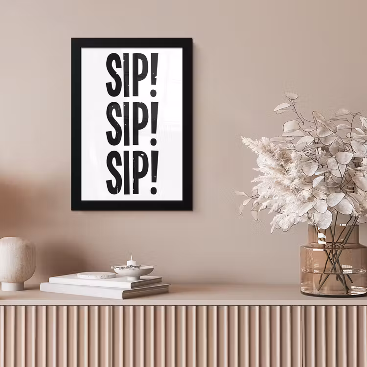 Poster met lijst - Vintage - Japandi - Decoratie - Black — 5