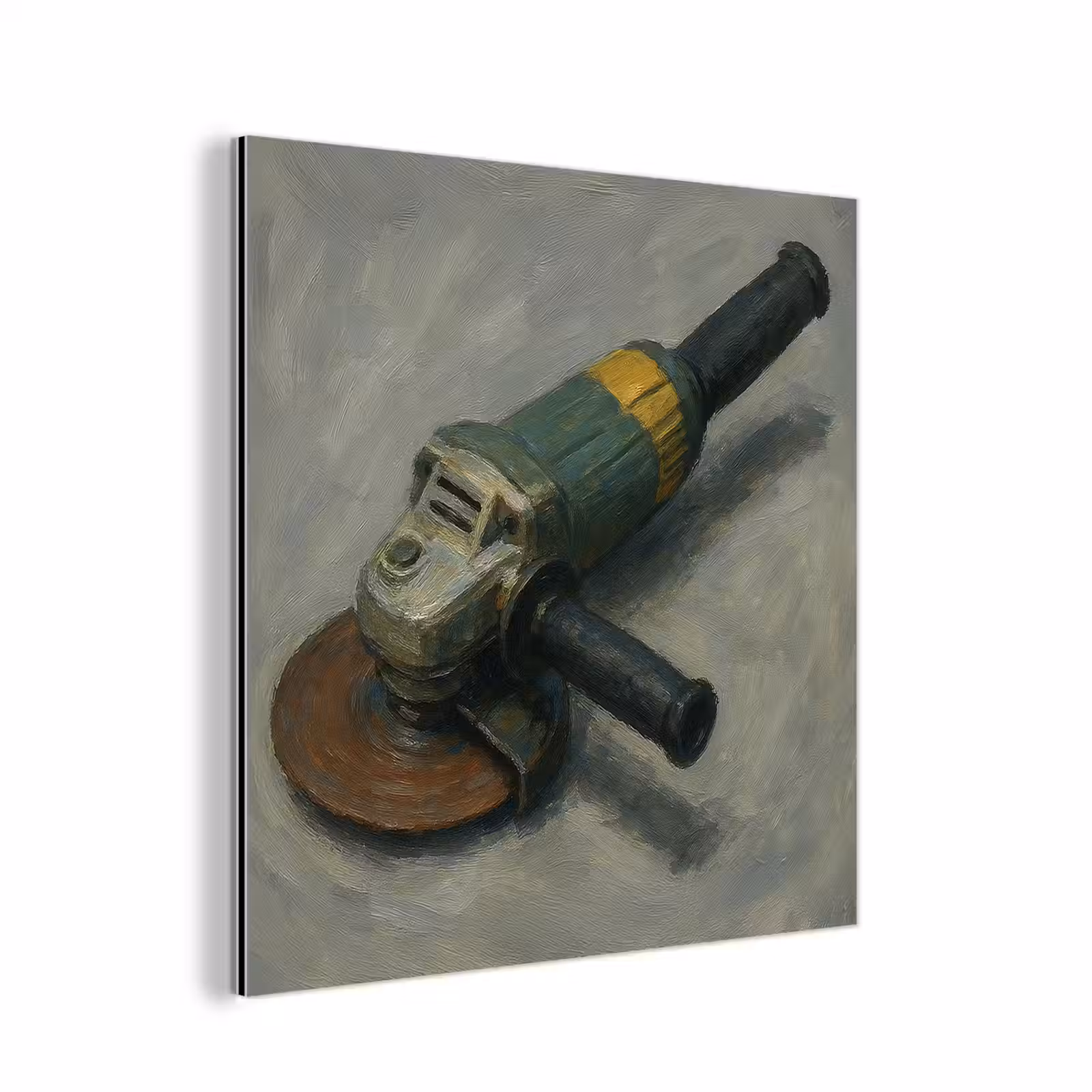 Aluminium schilderij - Haakse slijper - Schilderij - Gereedschap — 1