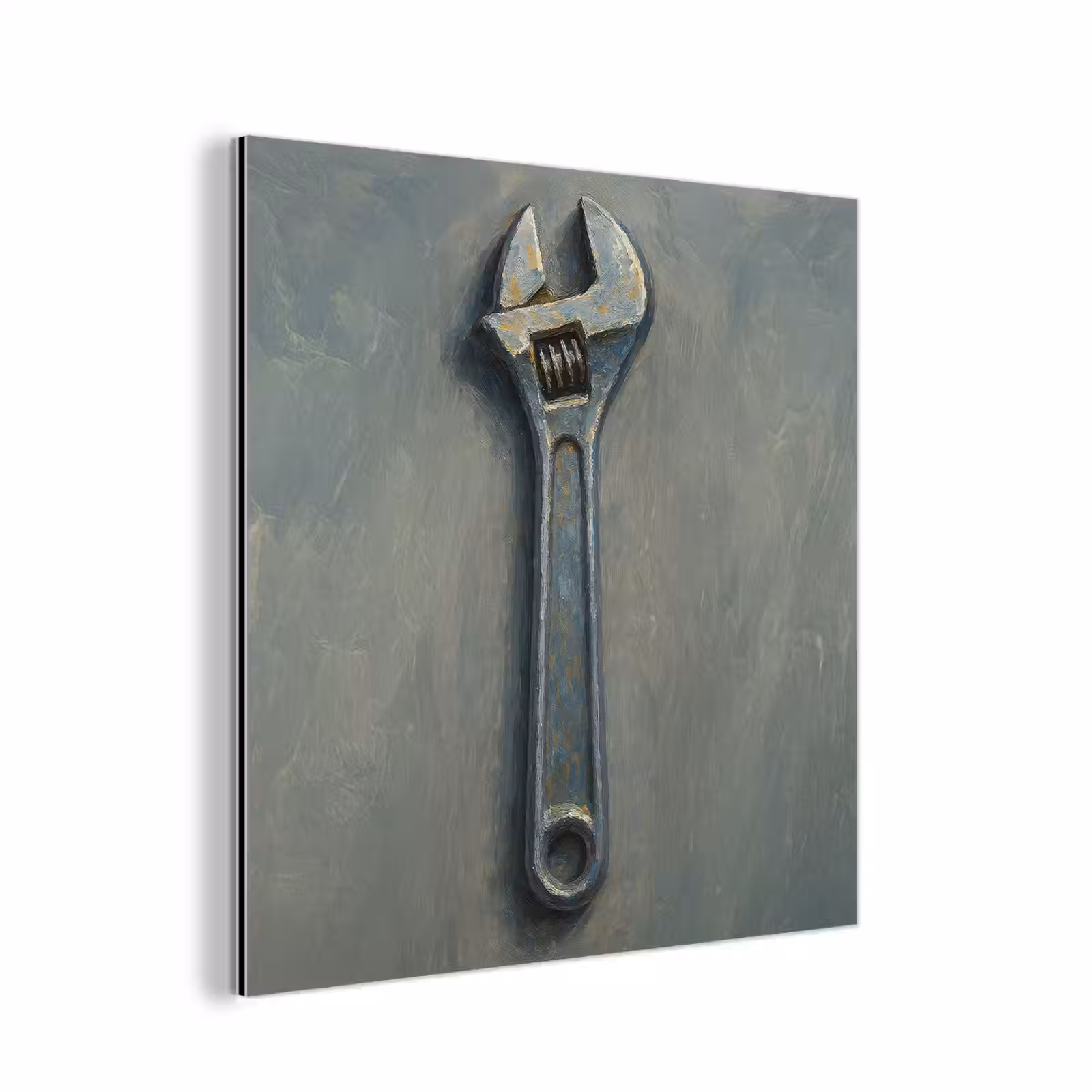 Aluminium schilderij - Moersleutel - Gereedschap - Verf — 1
