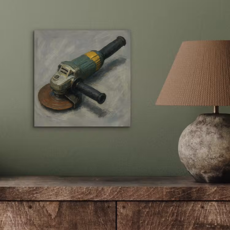 Aluminium schilderij - Haakse slijper - Schilderij - Gereedschap — 3