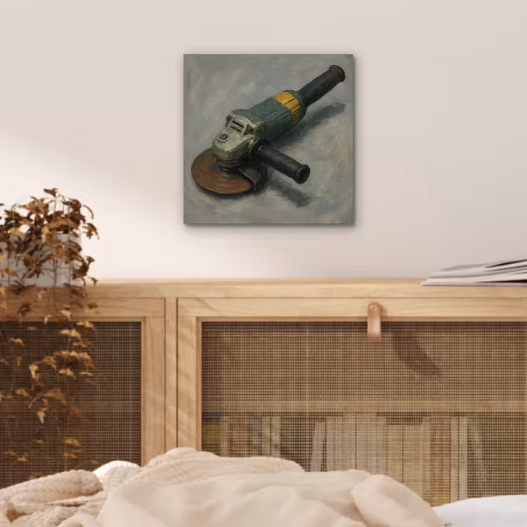 Aluminium schilderij - Haakse slijper - Schilderij - Gereedschap — 4
