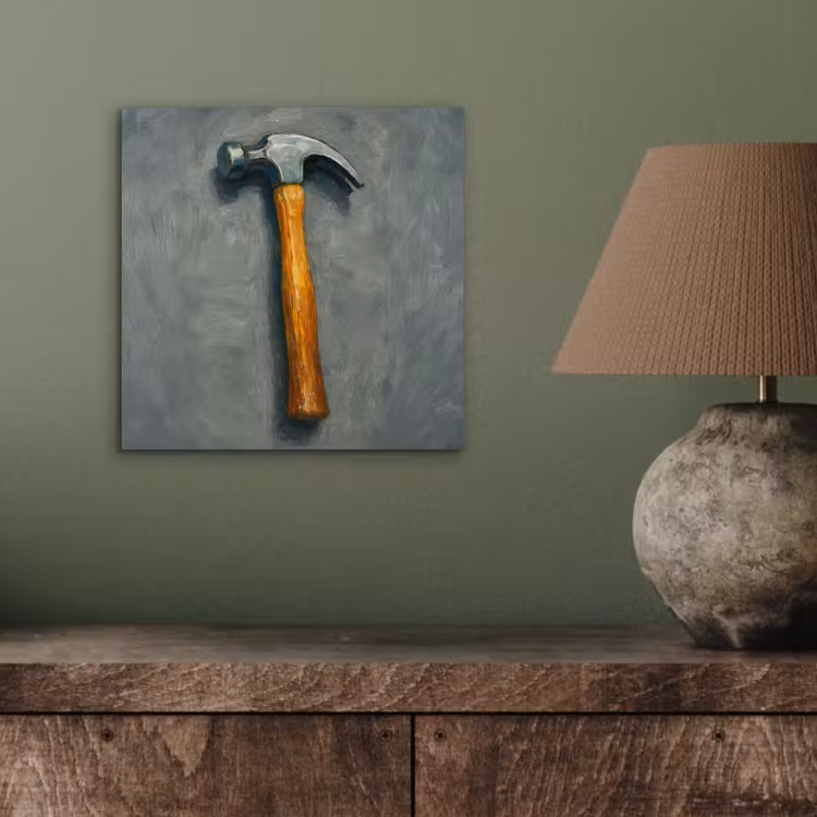 Aluminium schilderij - Hamer - Schilderij - Gereedschap — 3