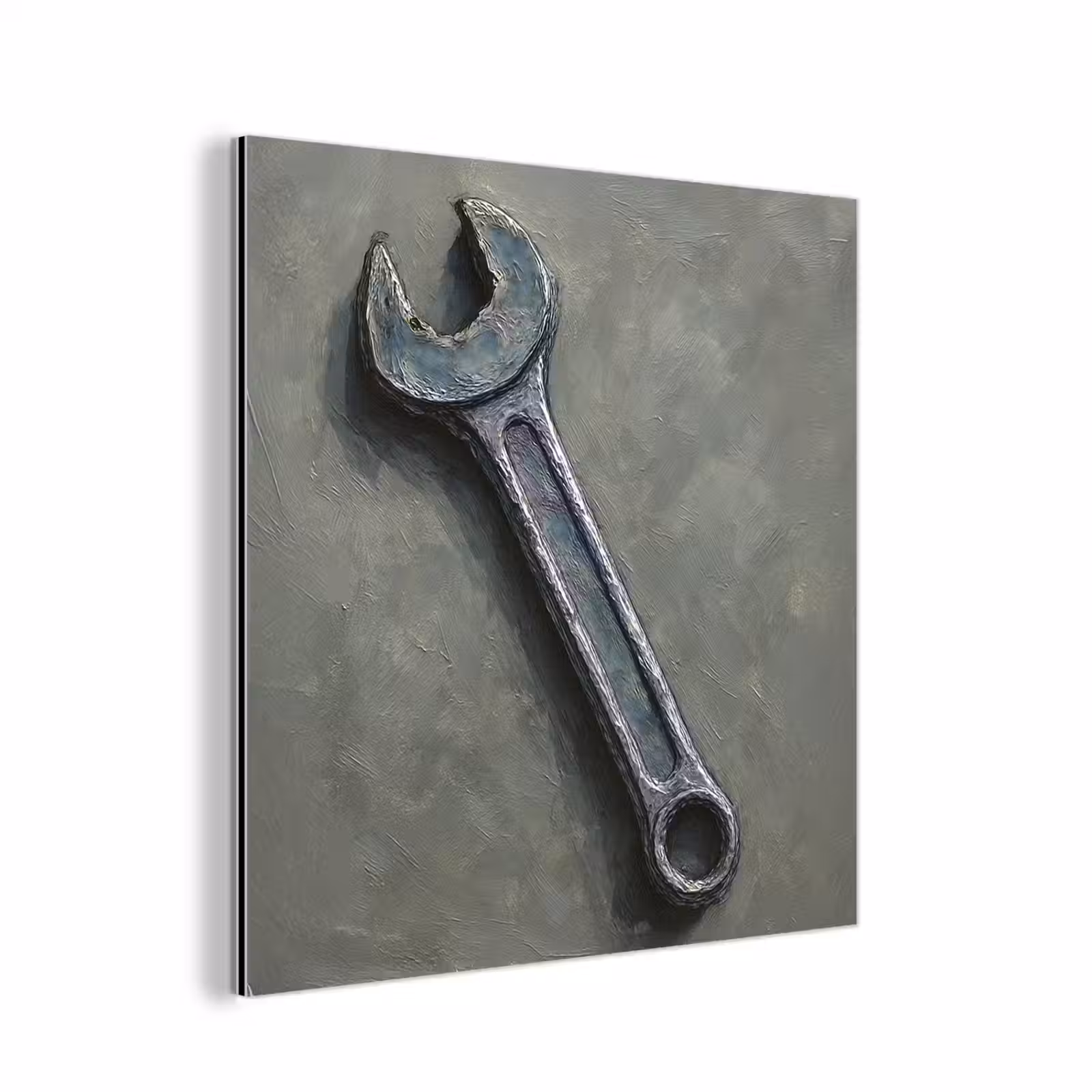 Aluminium schilderij - Steeksleutel - Schilderij - Gereedschap - Verf — 1