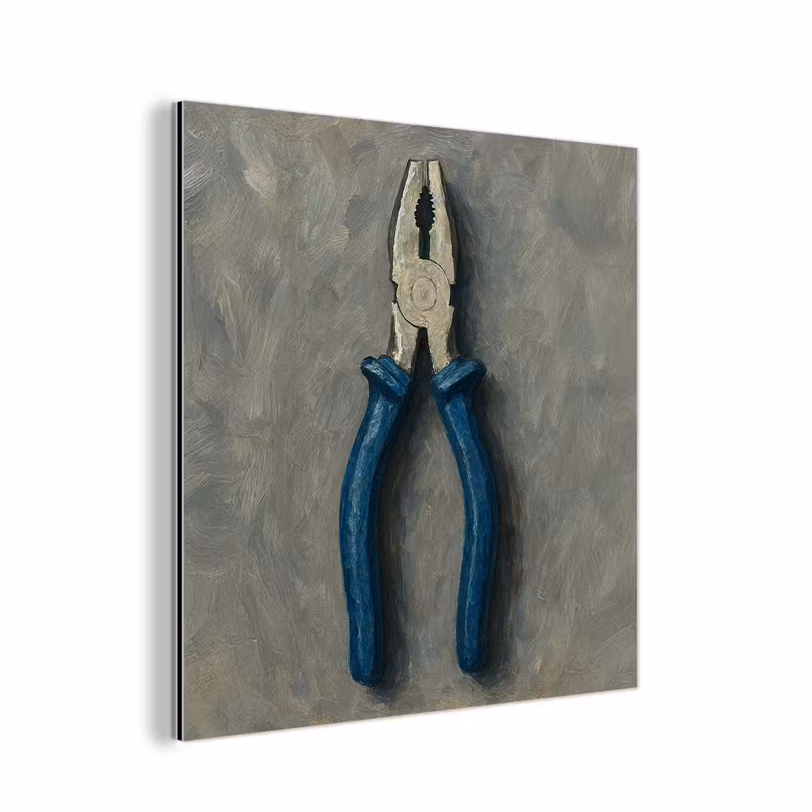 Aluminium schilderij - Tang - Schilderij - Textuur - Verf — 1